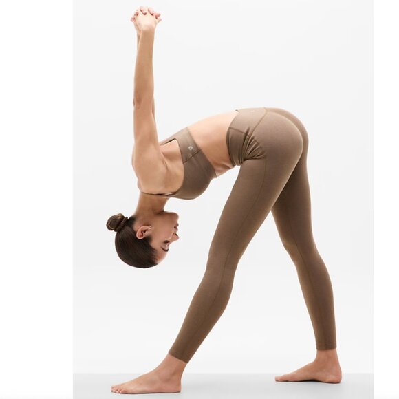 S, M, L, XL ATHLETA Intuition Ultra High Rise Cotton Brown Tan Clay Leggings NWT - Picture 5 of 7